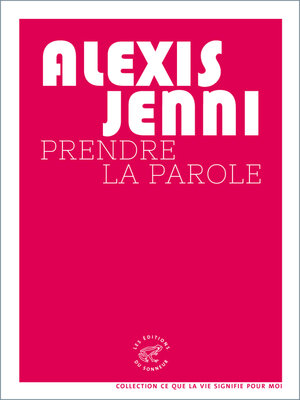 cover image of Prendre la parole